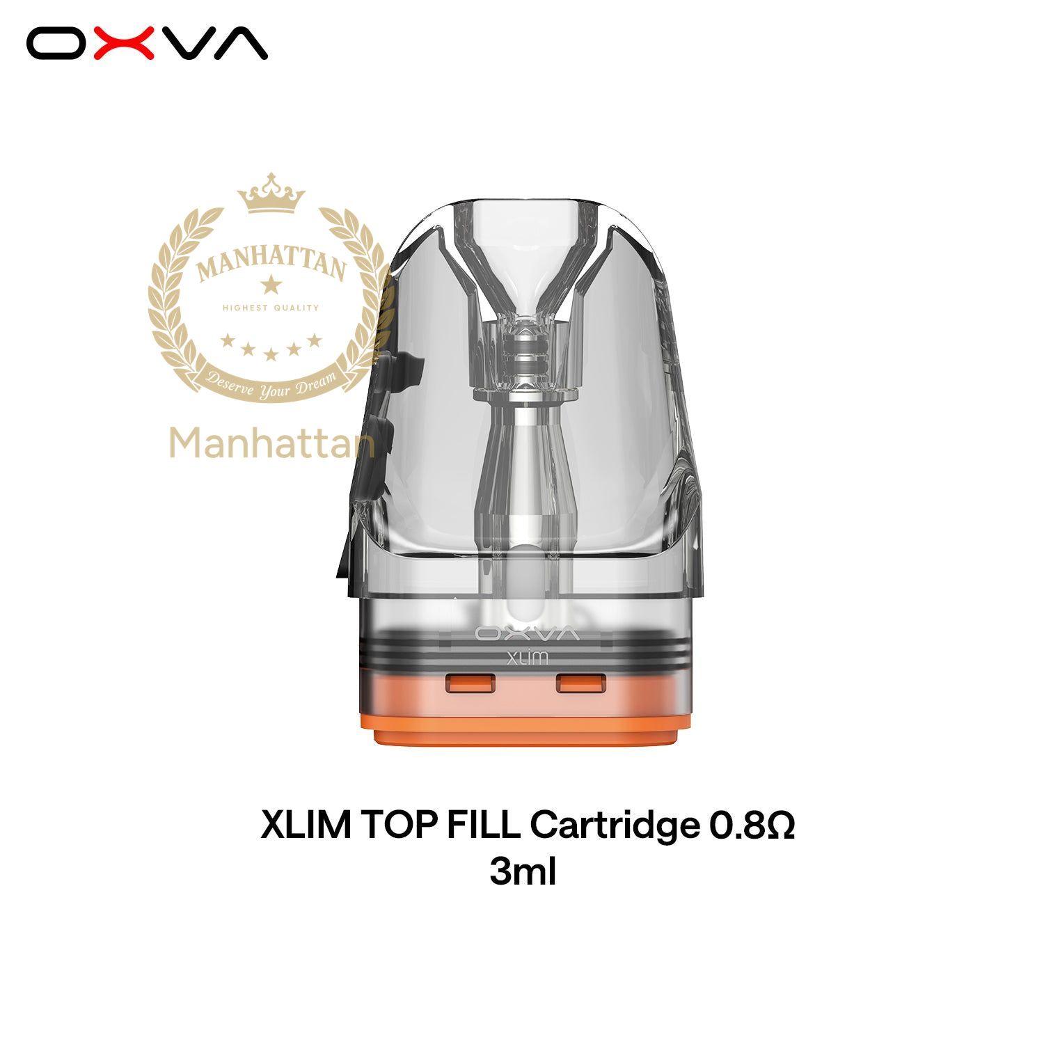 OXVA XLIM V3 Top Fill 0.8 Ohm 3 ml Kartuş (3'lü Paket) resmî üretici görseli