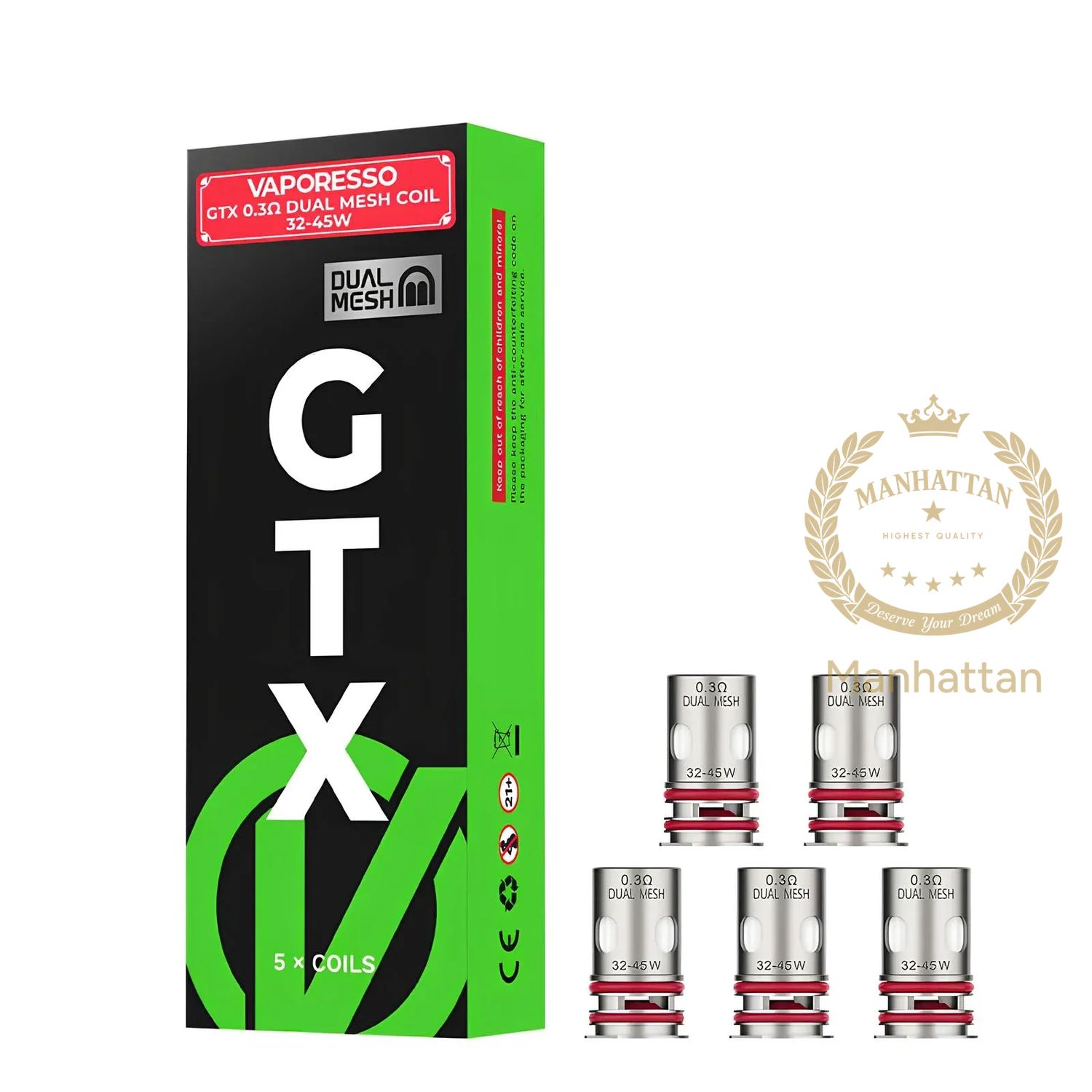 Vaporesso GTX Dual Mesh 0.3 Ohm Coil (5'li Paket)