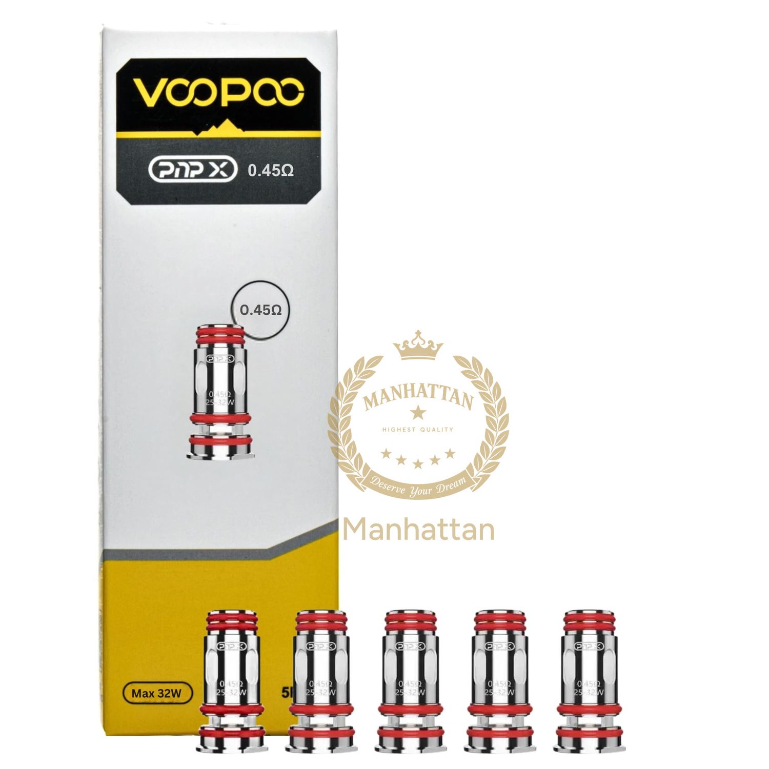 VOOPOO PnP-X 0.45 Ohm Coil (5'li Paket)
