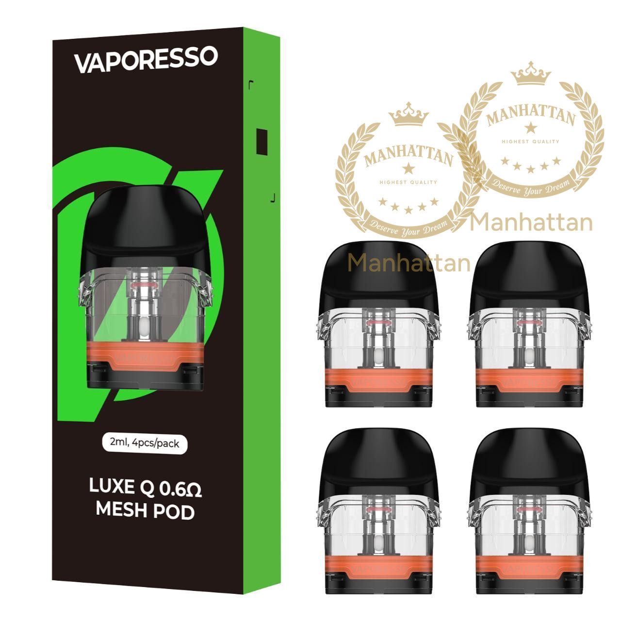 Vaporesso LUXE Q Mesh 0.6 Ohm 2 ml Kartuş (4'li Paket)