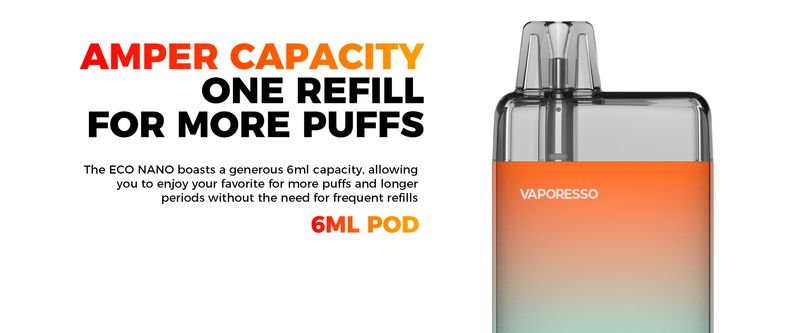 Vaporesso ECO NANO Mesh 0.8 Ohm 6 ml Kartuş (2'li Paket)