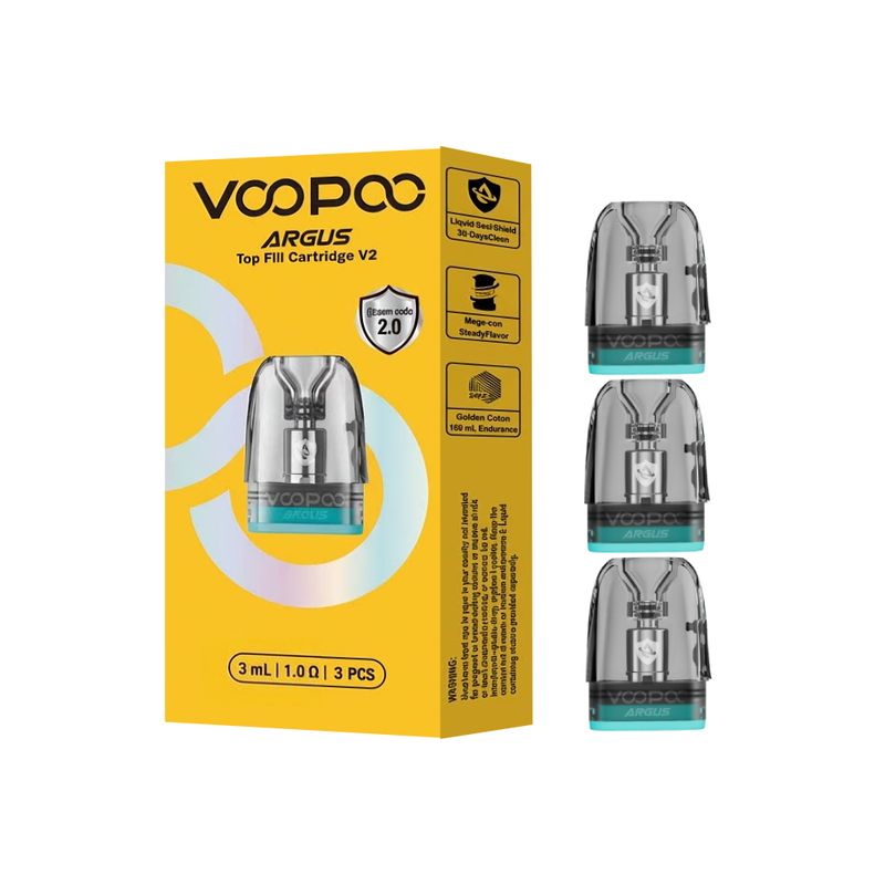 VOOPOO ARGUS Top Fill V2 1.0 Ohm 3 ml Kartuş (3'lü Paket)