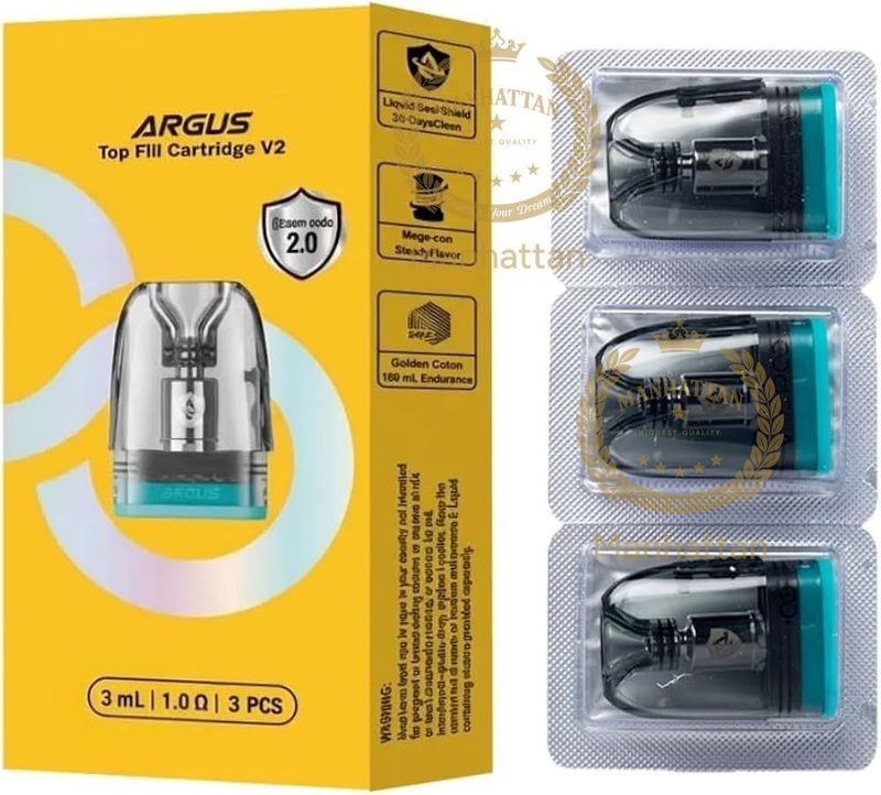 VOOPOO ARGUS Top Fill V2 1.0 Ohm 3 ml Kartuş (3'lü Paket)