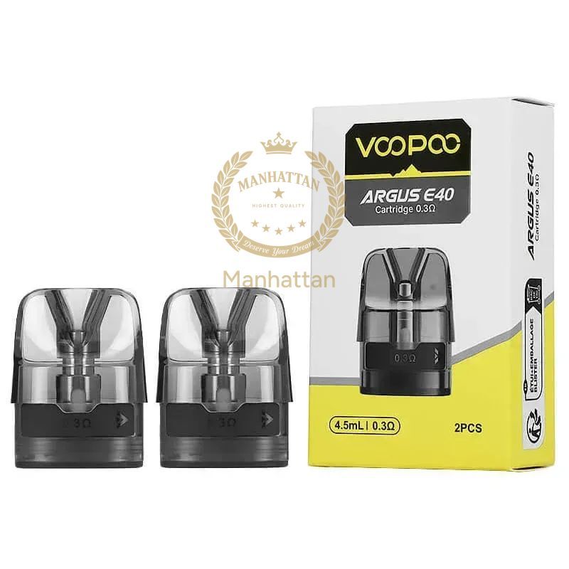 VOOPOO ARGUS E40 0.3 Ohm 4.5 ml Kartuş (2'li Paket)