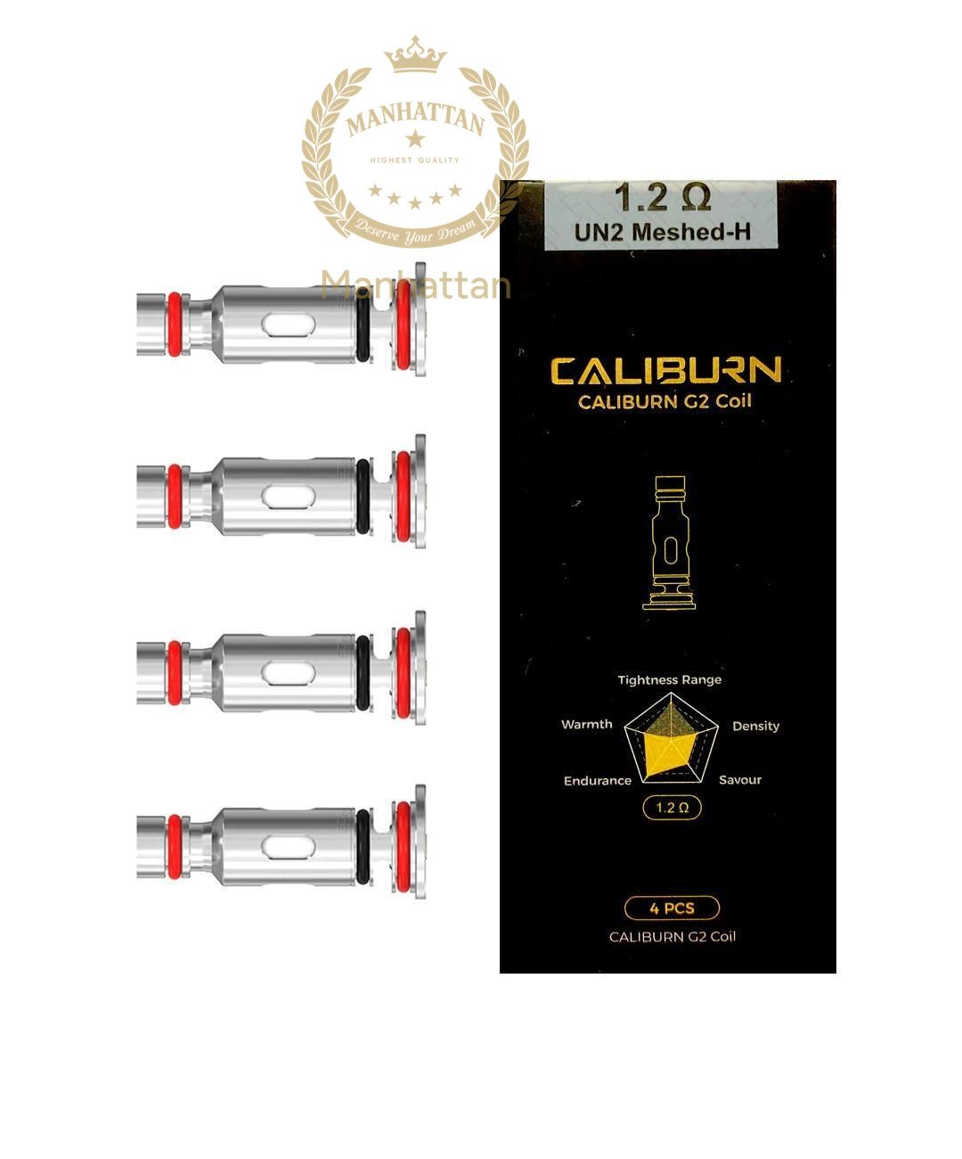 Uwell Caliburn G2 UN2 Meshed-H 1.2 Ohm Coil (4'lü Paket)
