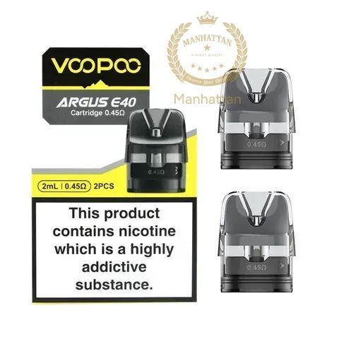 VOOPOO ARGUS E40 TPD 0.45 Ohm 2 ml Kartuş (2'li Paket)