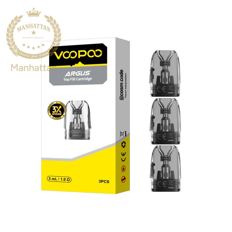 VOOPOO ARGUS Top Fill V1 1.0 Ohm 3 ml Kartuş (3'lü Paket)