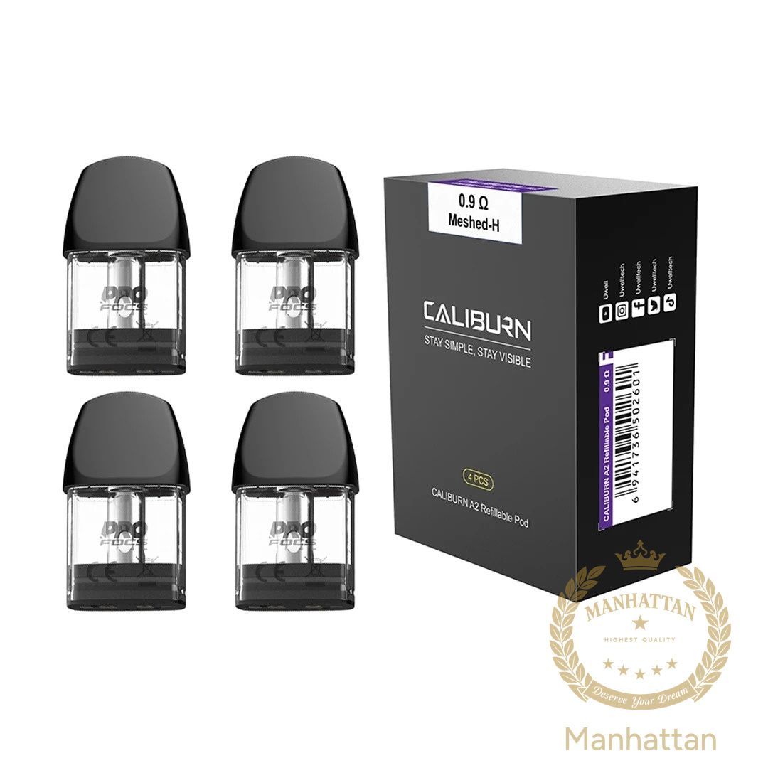 Uwell Caliburn A2 Top Fill 0.9 Ohm 2 ml Kartuş (4'lü Paket)