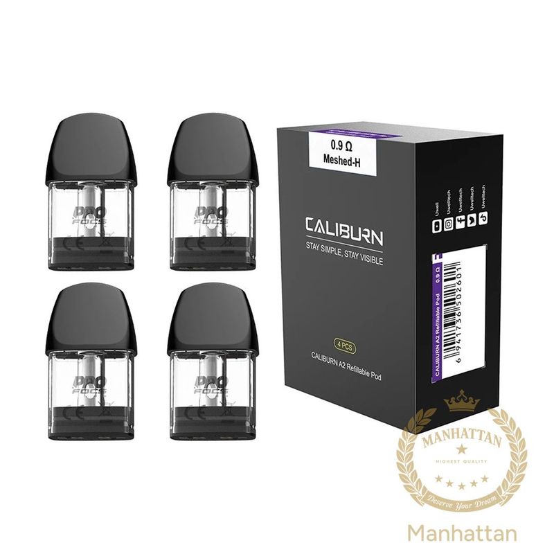 Uwell Caliburn A2 Top Fill 0.9 Ohm 2 ml Kartuş (4'lü Paket)