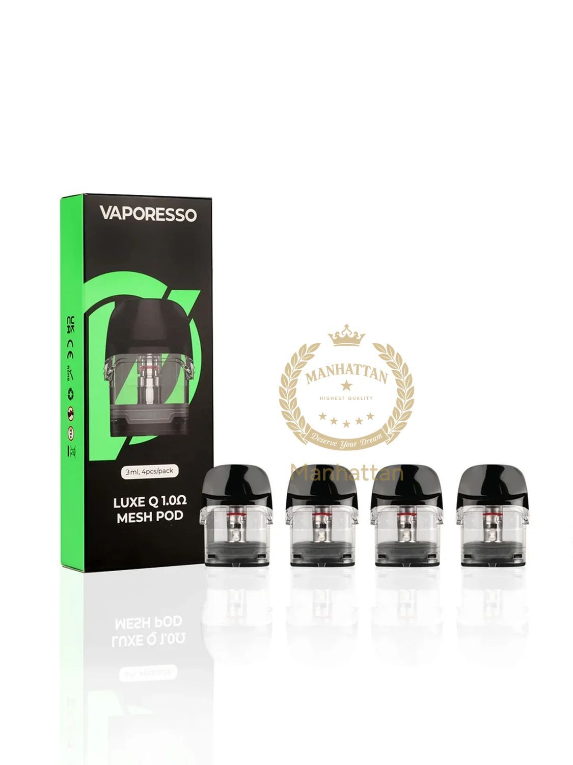 Vaporesso LUXE Q Mesh 1.0 Ohm 3 ml Kartuş (4'lü Paket)