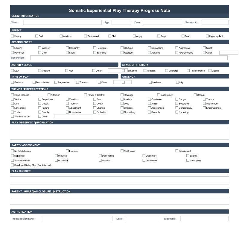 Standalone Product: SEPT Progress Note