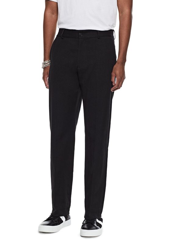 Linen Blend Easy Fit Pant (Black)- ON THIS DAY
