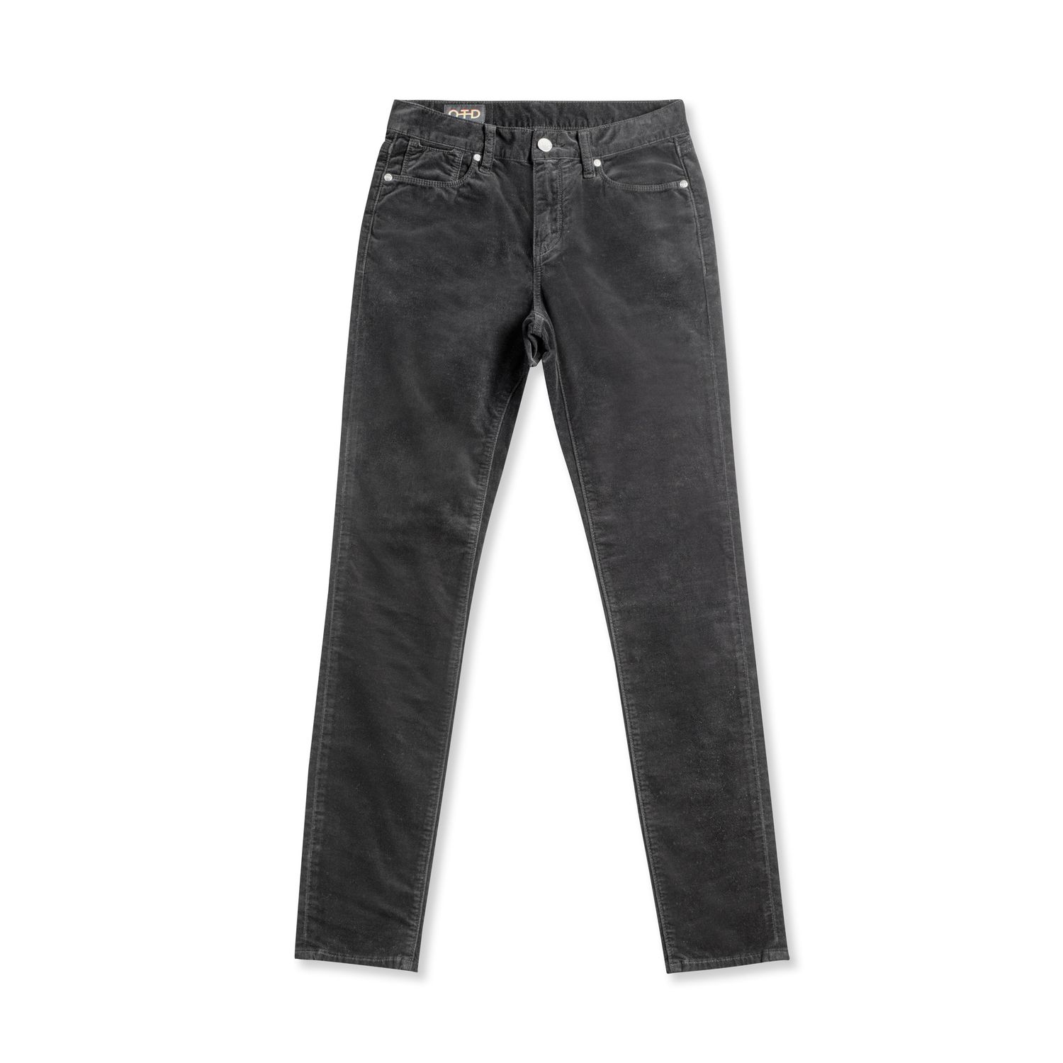 Skinny-Fit Stretch Velvet Jean (Black)- ON THIS DAY