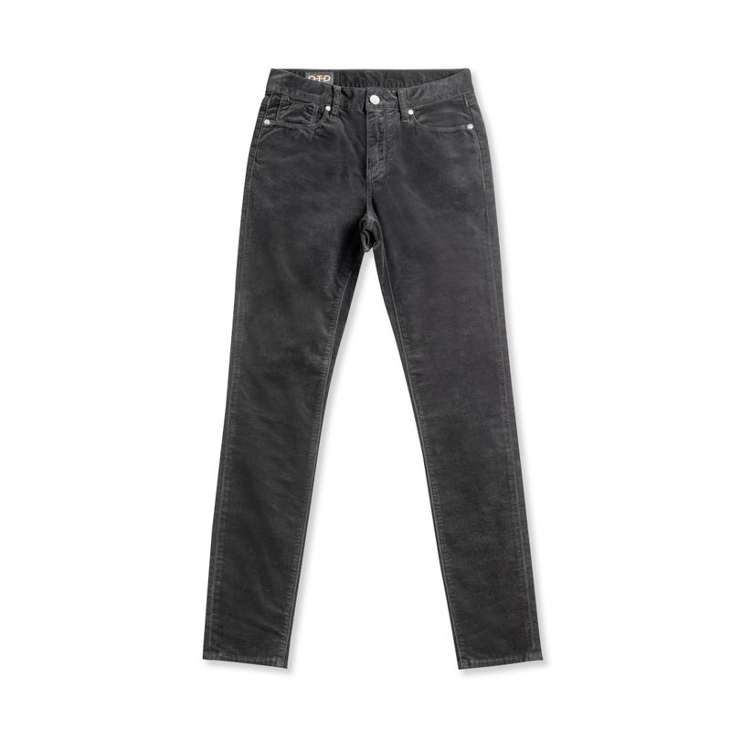 Skinny-Fit Stretch Velvet Jean (Black)- ON THIS DAY