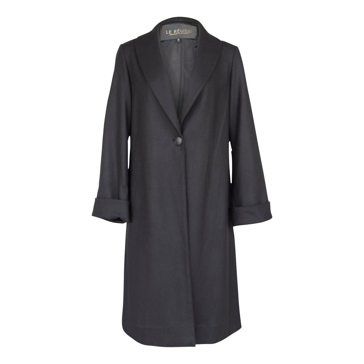 Worsted Flannel Long Trench Coat-Le Reussi