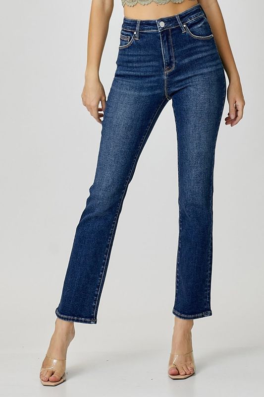 RISEN Full Size High Waist Straight Jeans-My Goody Shop