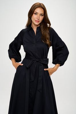 Maxi Shirt Dress-Reneecollection