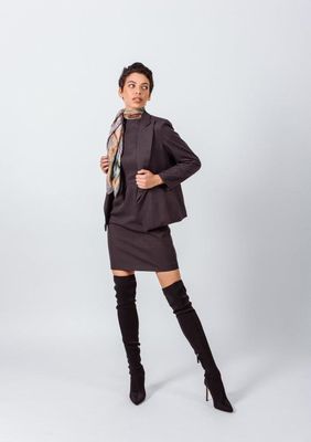 Luxe Charcoal Blazer-Le Reussi