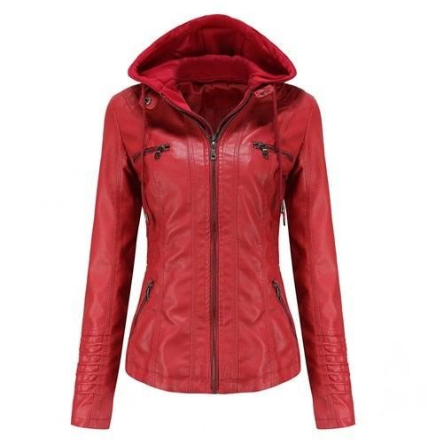 Shenandoah Womens Real Leather Hooded Jacket-Inland Leather Co