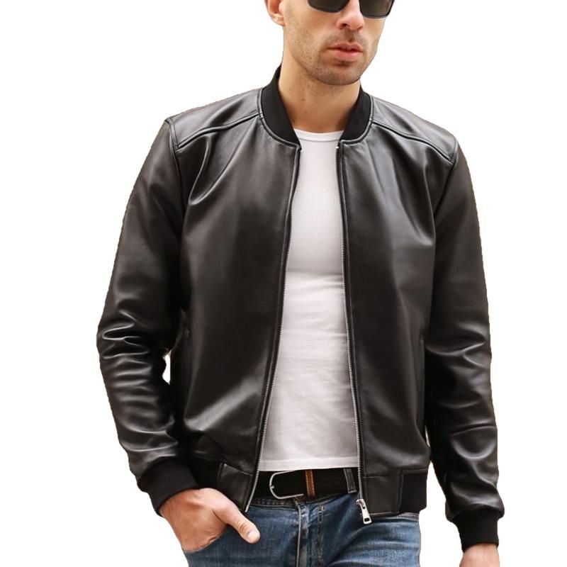 Jorah Men&#39;s Classic Bomber Leather Jacket-Inland Leather Co.