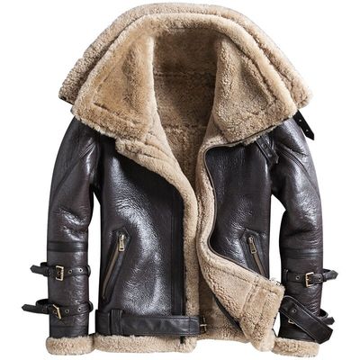 Brown Sheepskin Winter Fur Coat-Gear Hikes