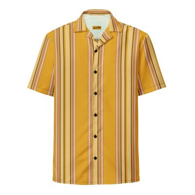 Golden Sands Retreat Performance Button Down Shirt- Tropical Seas Clothing