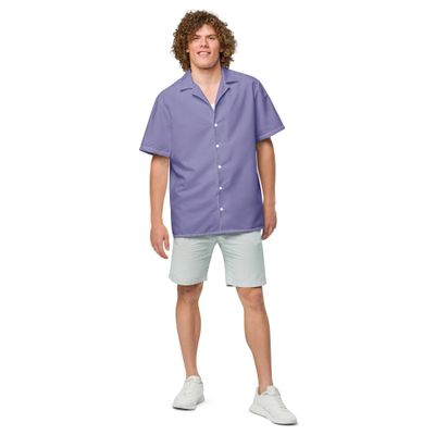 Labelless Urchin Purple Button Down Camp Shirt- Tropical Seas Clothing