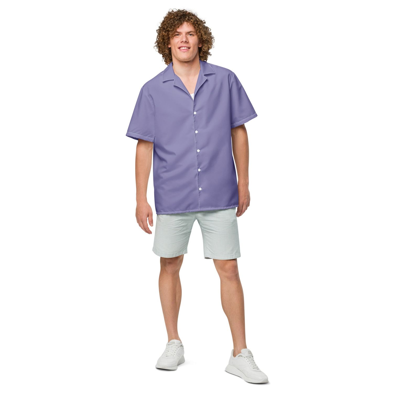 Labelless Urchin Purple Button Down Camp Shirt- Tropical Seas Clothing