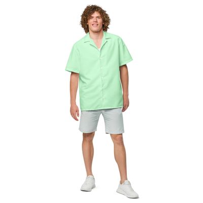 Labelless Mint Green Button Down Camp Shirt- Tropical Seas Clothing