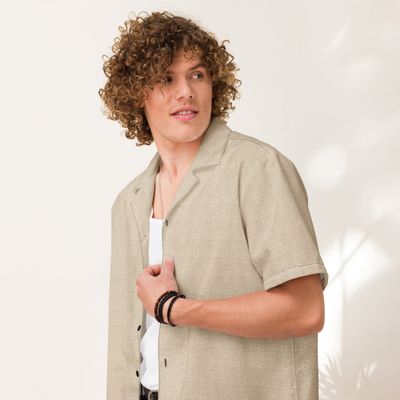 Hampton Bay Luxury Performance Button Down Camp Shirt-Tropical Seas Clothing