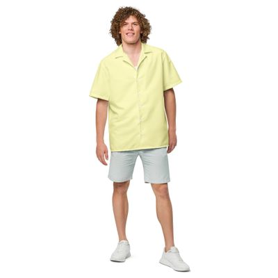Labelless Butter Yellow Button Down Camp Shirt- Tropical Seas Clothing