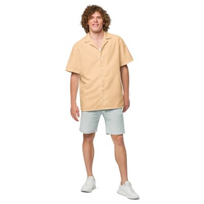 Labelless Clownfish Orange Button Down Camp Shirt- Tropical Seas Clothing