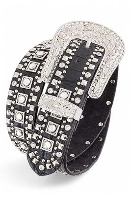 Crystal Statement Western Belt- Blu Lotus Boutique