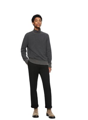 Turtleneck Sweater With Knit Trim (Charcoal Heather)– ON THIS DAY