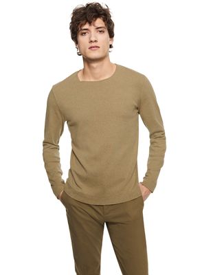 Long Sleeve Ribbed Cotton Crewneck (Ghurka Heather)– ON THIS DAY