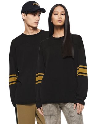 Sleeve-Stripe Crewneck Sweater– ON THIS DAY
