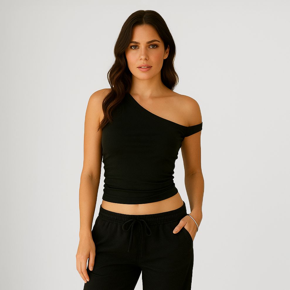 Women&#39;s One Shoulder Asymmetrical Tank