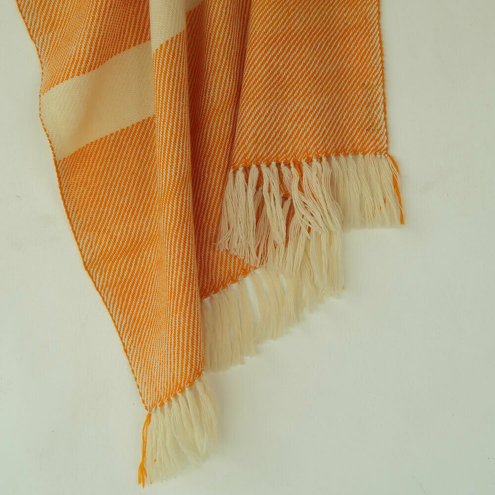 Handwoven Woollen Stole Dyed with Tesu