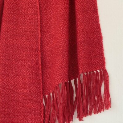 Handwoven Woollen Scarf Dyed with Madder Handwoven Woollen Scarf Dyed with Madder
