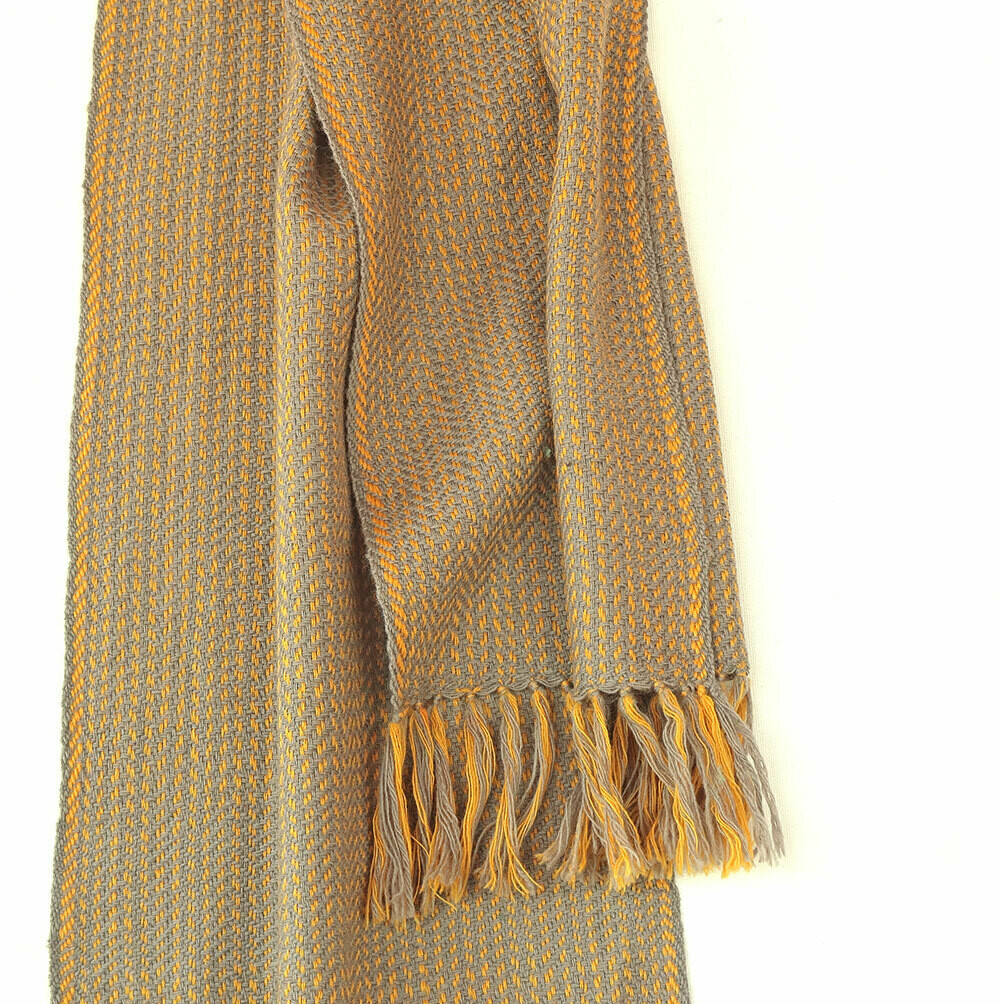 Handwoven Woollen Scarf Dyed with Harada and Tesu