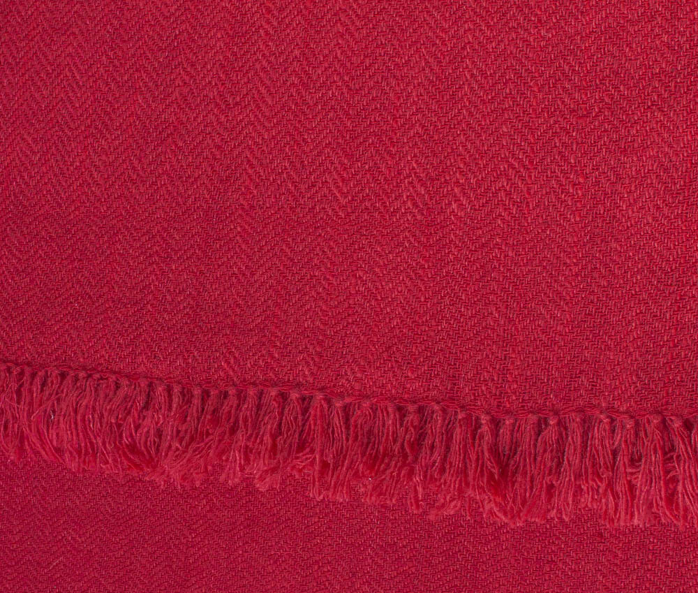 Large Shawl Wool Dyed With Madder and shellac
