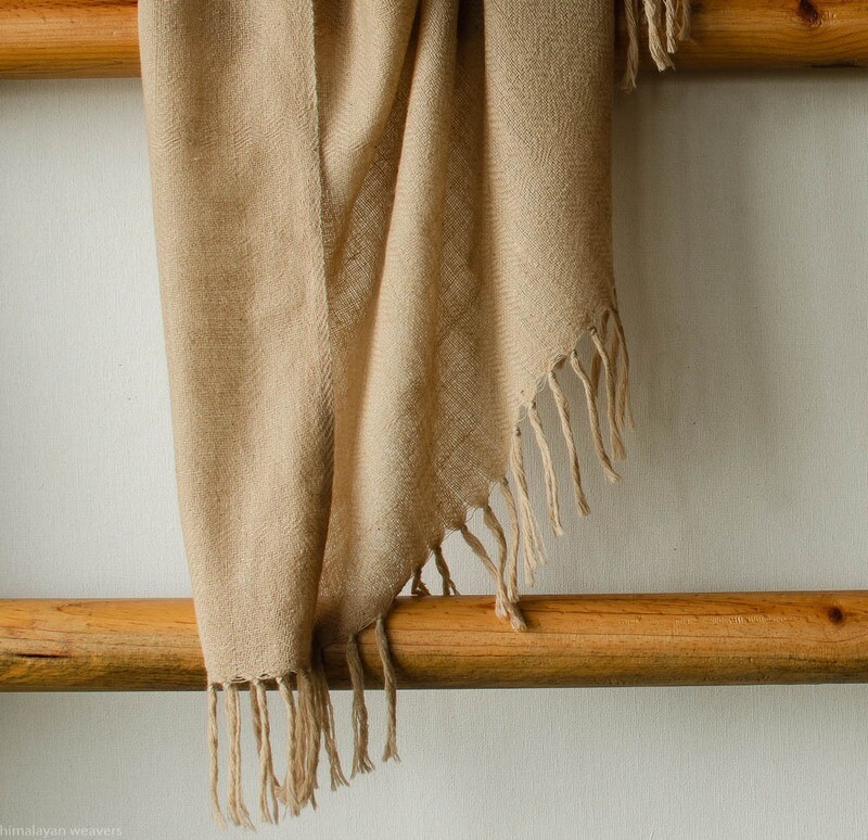 Hand-woven Pashmina Shawl dyed with tea