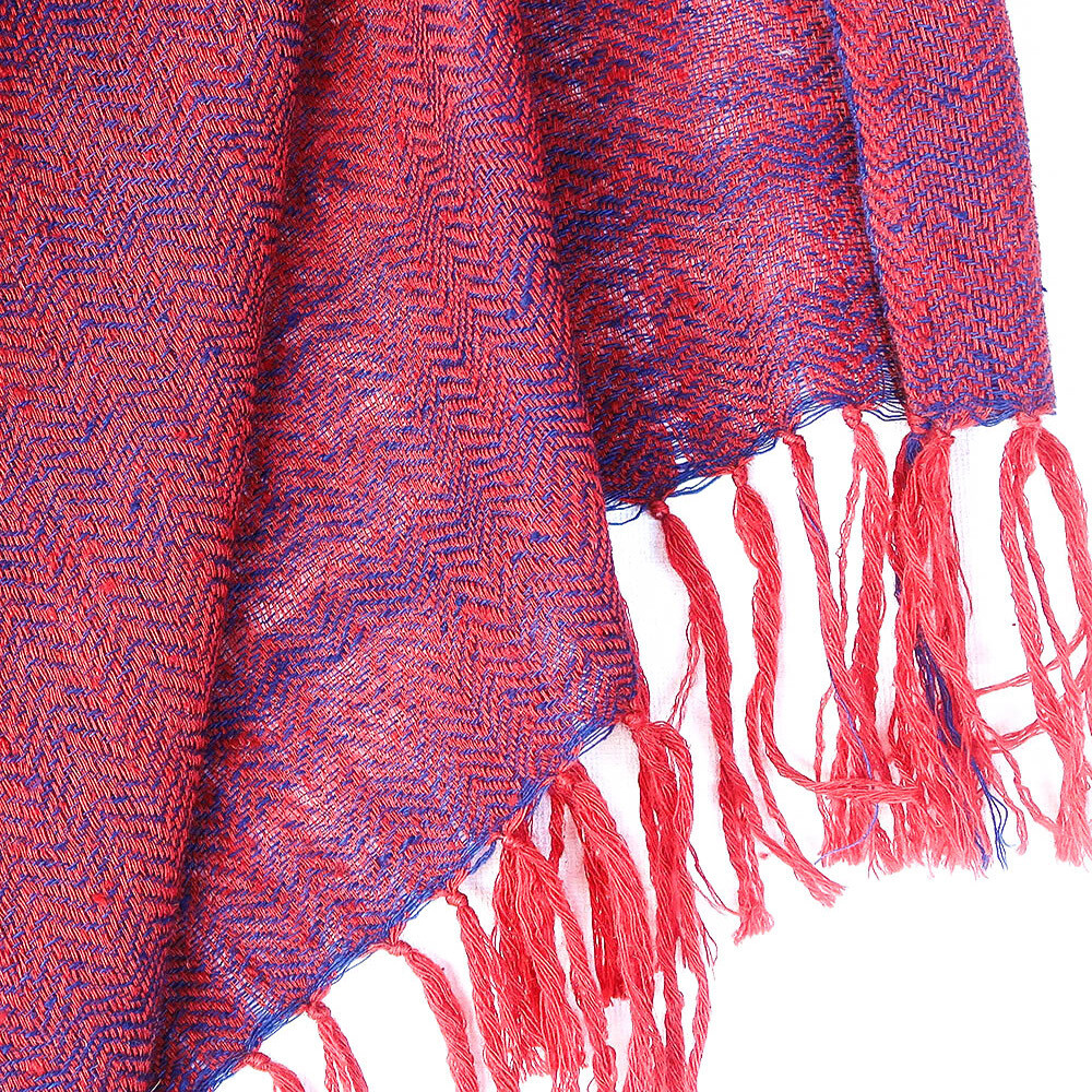 Hand-woven Pashmina Stole dyed with madder and indigo
