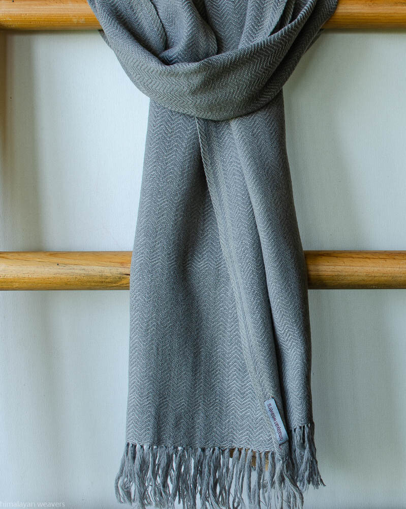 Handwoven Woollen Scarf Dyed with harada