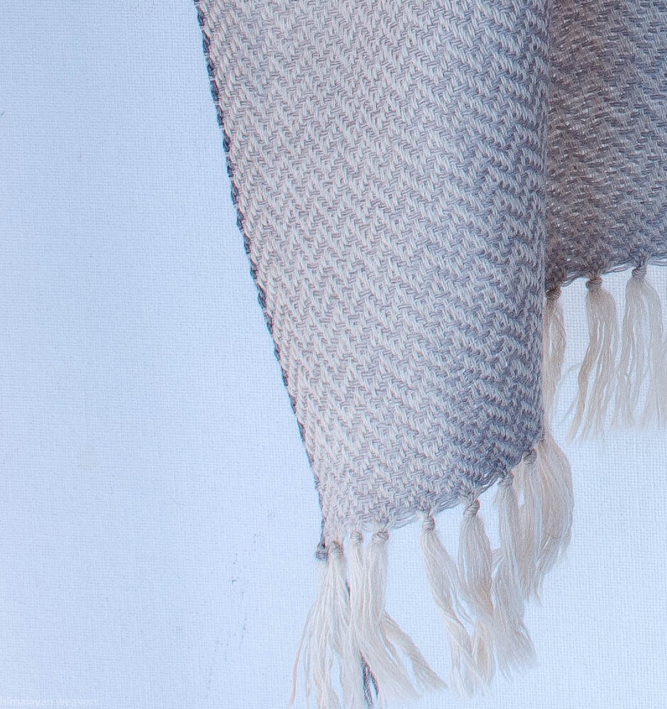 Handwoven Woollen Scarf Dyed with tea and harada