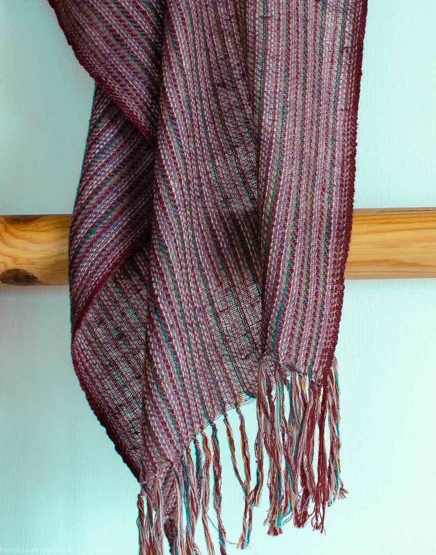 Hand-woven Pashmina Scarf coloured with Natural Dyes