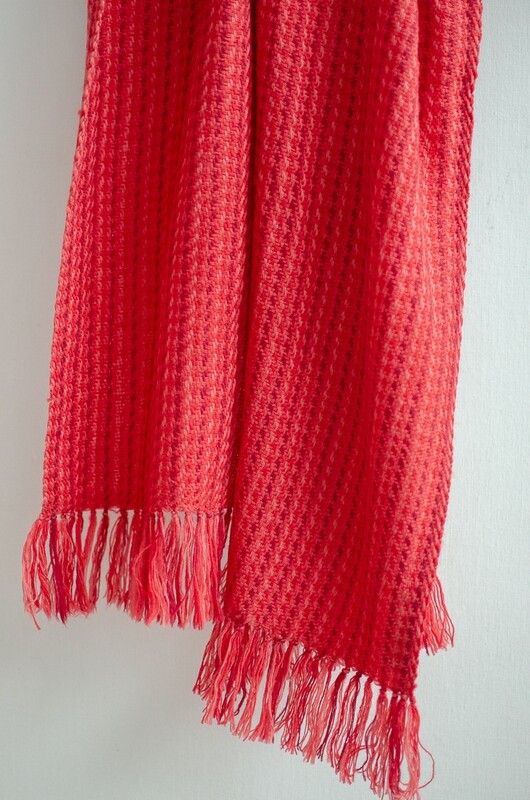 Small Woolen Scarf Dyed with Madder and sappanwood