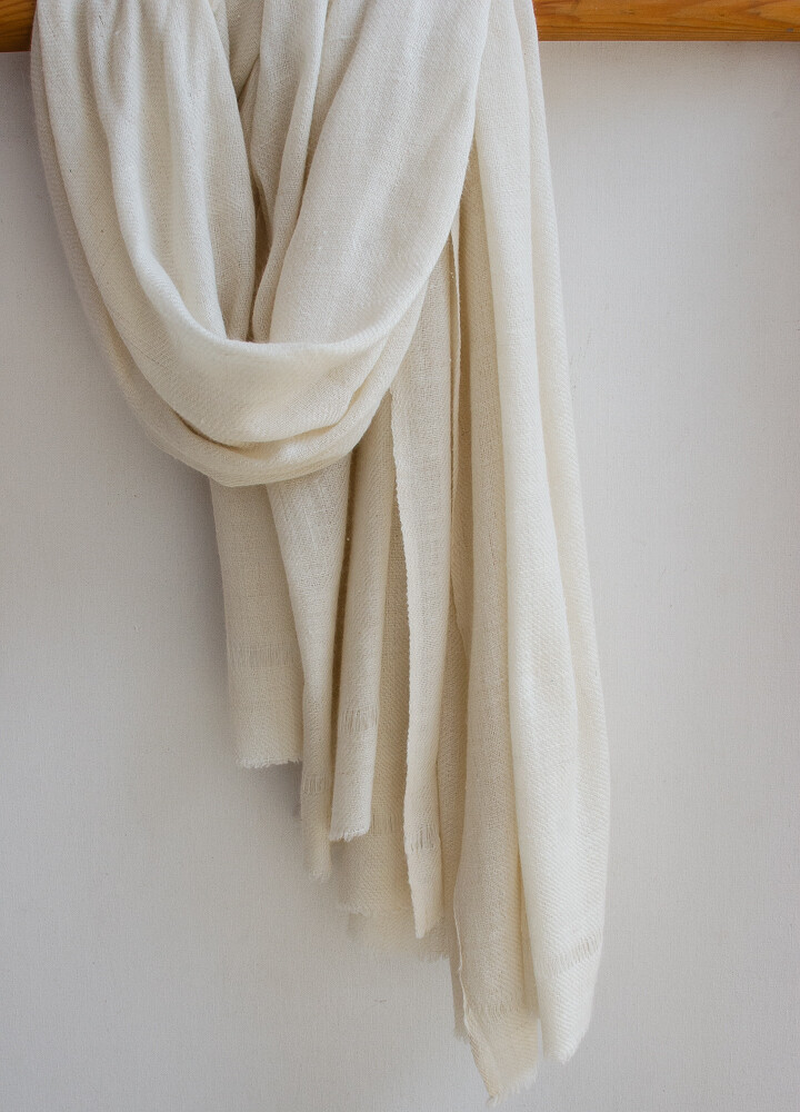 Pashmina Shawl undyed (Ivory)