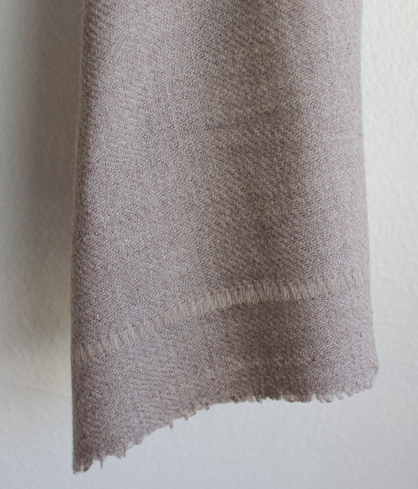 Hand-woven Pashmina Scarf (Thick) Natural Colour