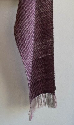 Small Handspun woolen Scarf dyed with Shelac and Harada